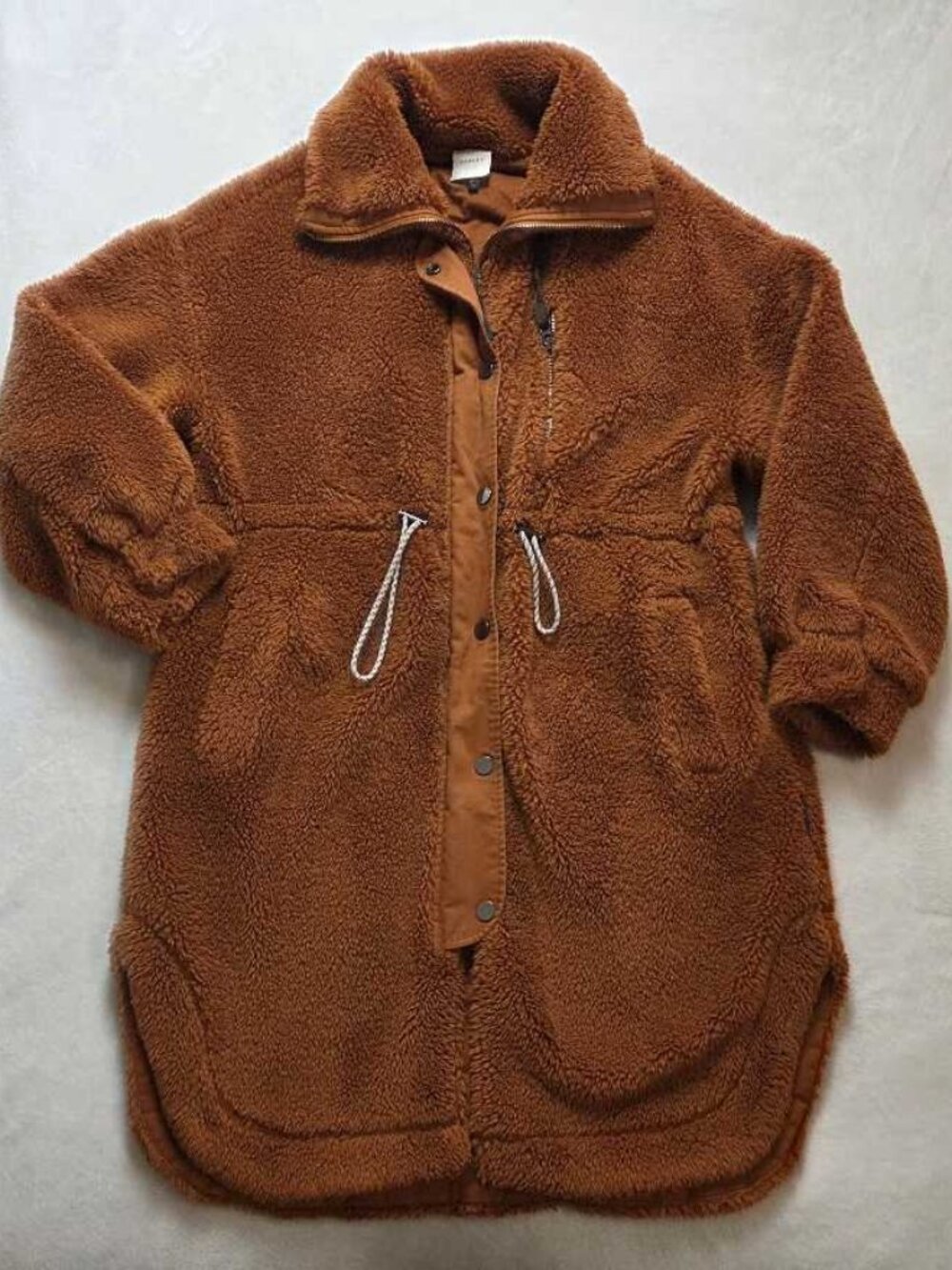 M Varley (from Anthropologie) sherpa Jones coat Caramel Cafe #5
